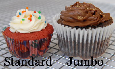 Replying to @BougieBlackBaker Jumbo vs Standard Cupcake #jumbocupcake, Cupcakes